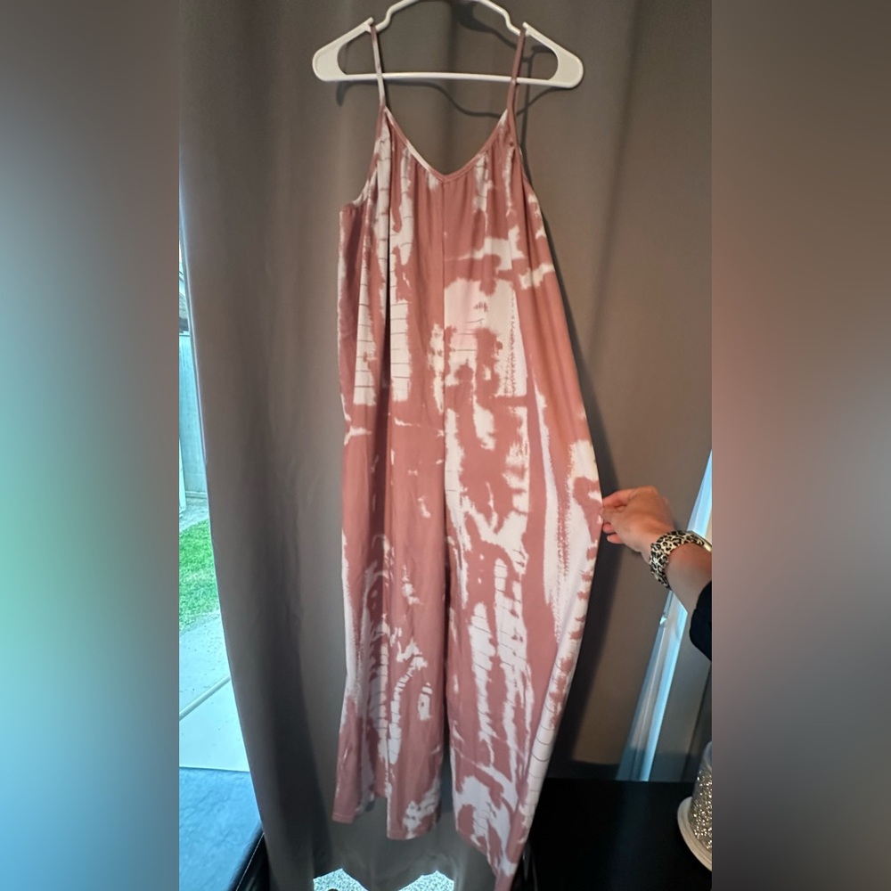 Boutique Mauve & White Tie Dye Romper